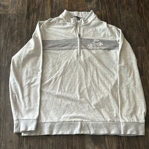 Travis Mathew Gray Zip Up Sweater Casual Comfort